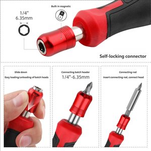 Đa chức năng Công nghiệp Chrome screwdriver <span class=keywords><strong>bit</strong></span> 1/4 inch Ratchet xử lý OEM tự khóa cơ khí sửa chữa thiết bị điện tử DIY - Product Image 4