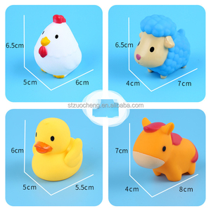 Offre Spéciale en vrac bébé en caoutchouc souple ensemble de bain gicler bain jouet mignon nouveauté enfants dessin animé Animal baignoire jouet - Product Image 6