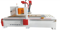 Routeur CNC pour le travail du bois RichAuto ATC économique, NC Studio/Syntec, moteur servo, pompe, 3 axes, haute productivité, garantie de 3 ans