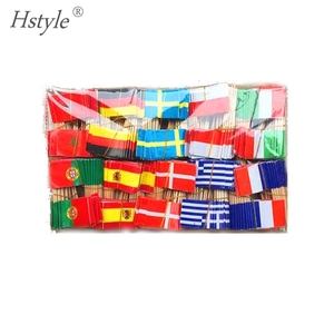 Palillos de banderas nacionales para decoración de magdalenas, tartas, tartas, frutas, helados, diferentes países, 100 unidades, PQ192 - Product Image 3