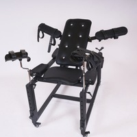 Grande chaise BDSM avec machine à succion, écarteur de jambes et cadre de retenue pour couples et femmes - Mobilier de jeu pour adultes
