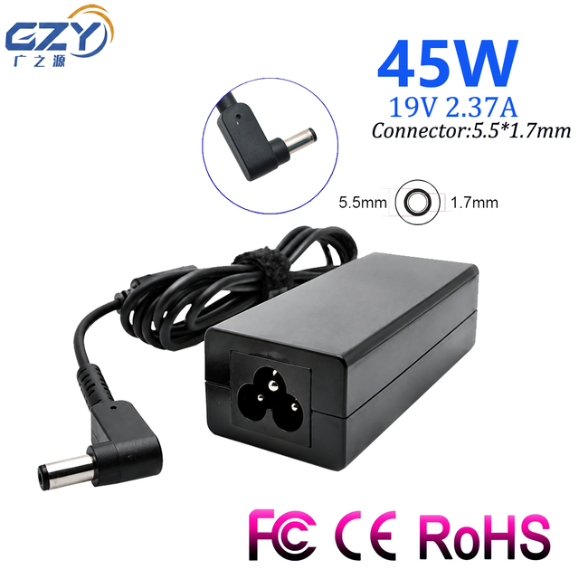 Factory OEM 19V 2.37A Laptop Charger 5.5*1.7mm Power Adapter Rectangular Box Universal DC Output Power Adapter