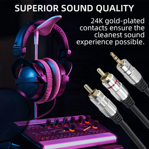 Cáp Âm Thanh 3.5MM Đến 2 RCA Âm Thanh Nổi Cho Hệ Thống Âm Thanh Gia Đình Kết Nối Truyền Hình - Product Image 4