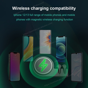 3-trong-1 sạc không dây sạc xe hơi sạc <span class=keywords><strong>Cradle</strong></span> Magnetic đứng Bluetooth tai nghe - Product Image 3