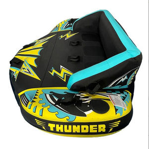 Vente chaude 3 personnes <span class=keywords><strong>gonflable</strong></span> anneau de ski nautique avec pompe à air + corde de remorquage adulte eau mer surf pagaie Jet Ski - Product Image 4