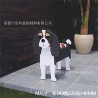 Personnalisation d'usine, Meilleures ventes : Décorations de jardin, Jardinières en forme de chien, Pots de fleurs pour animaux de compagnie en panneau de mousse PVC, Cadeau