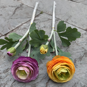 <span class=keywords><strong>G</strong></span>-25060501Artificial di loto floccato di seta di loto floccato fiori luliani vendita calda artificiale festa di nozze decorazione di rugiada loto - Product Image 4