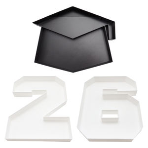 Plastic Food Student Class of Grade 2026 Graduation Cap Shaped <b>Cookie</b> Candy Chocolate Container Serving Tray <b>Box</b> - Product Image 2