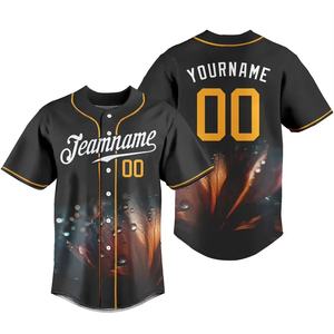 Maillot de baseball respirant personnalisé, sublimation, impression intégrale, motif végétal, short, nom, logo, numéro personnalisés, adulte, enfant, anti-UV - Product Image 6