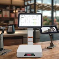 Système de point de vente tactile à double écran de 15.6 pouces avec imprimante de caisse enregistreuse tout-en-un Windows/Android et balance pour supermarché/vente au détail