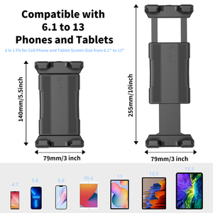 Base de taladro resistente para montaje de tableta automática Compatible con soporte de tableta de coche de 4-14 pulgadas para pared de escritorio de vehículo de negocios de camiones - Product Image 4