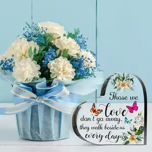 2024 Customized Crystal Glass Heart Memorial Bereavement Gift Sympathy Table Decorations for Loss of Loved Table Centerpieces