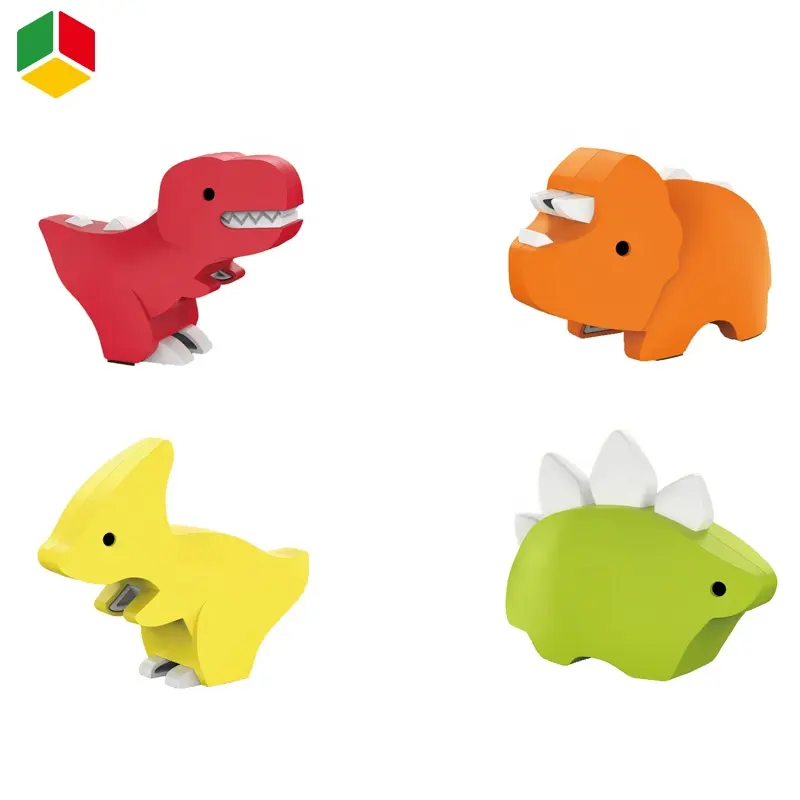 QS Disesuaikan Anak-anak Pendidikan Perakitan 3D Adegan Magnetik Blok Permainan Puzzle Bermain Diy Dinosaurus Magnetik 3D Puzzle Mainan