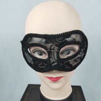 Masque vénitien de mascarade pour femme, sexy, en dentelle, pour Halloween, carnaval, fête costumée, bal, noir, flexible, 1 couleur
