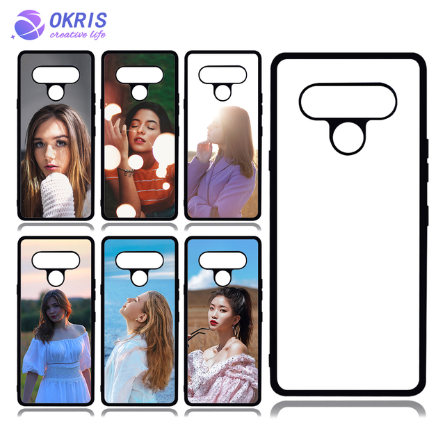 Fancy DIY Blank Sublimation TPU+PC Mobile Phone Cases & Bags Black Phone Cover for LG K71 / Velvet / V60/ V30