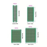10 unids/set Kit de placa de circuito impreso Universal de doble cara DIY proyecto electrónico prototipo capaz de soldar placa prototipo PCB PCBA