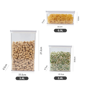 Klare luftdichte Kunststoff-Vorrats behälter mit großer Kapazität und Deckel für die Organisation von Trocken futter - Product Image 6