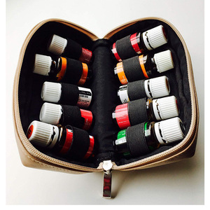 Bolsa de almacenamiento de aceite esencial multifunción de cuero PU personalizada, 10 botellas portátiles, Perfume a prueba de caídas, cierre de cremallera a la moda - Product Image 2
