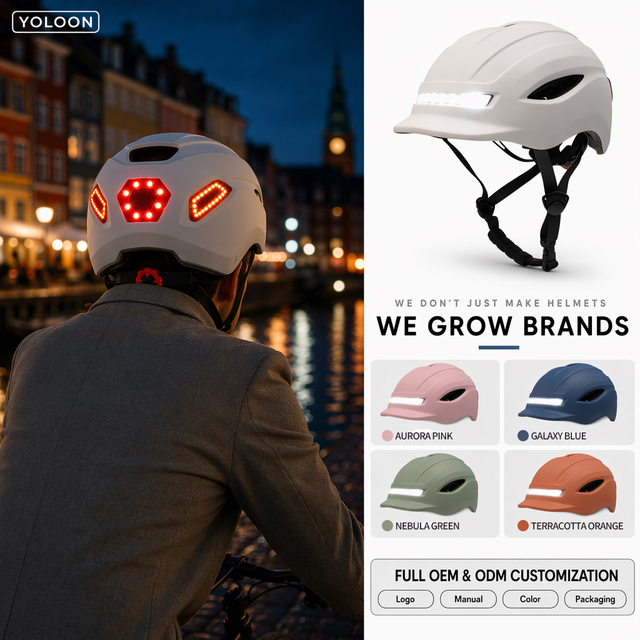 Wholesale EN1078 Certified Smart Bike Helmet for Cycling Bicycle Riding with LED Light & Waterproof Design for Bike Riders