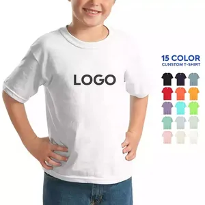 बच्चे 220G टी शर्ट OEM बच्चों के कपड़ों की थोक अनुकूलन बच्चे लड़कों कपड़े लघु टी शर्ट सेट