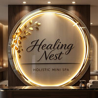Enseigne murale personnalisée de luxe en acrylique rétroéclairée par LED pour la publicité, les hôtels, les restaurants, les maisons, les centres commerciaux, les boutiques, les salons de beauté et la décoration