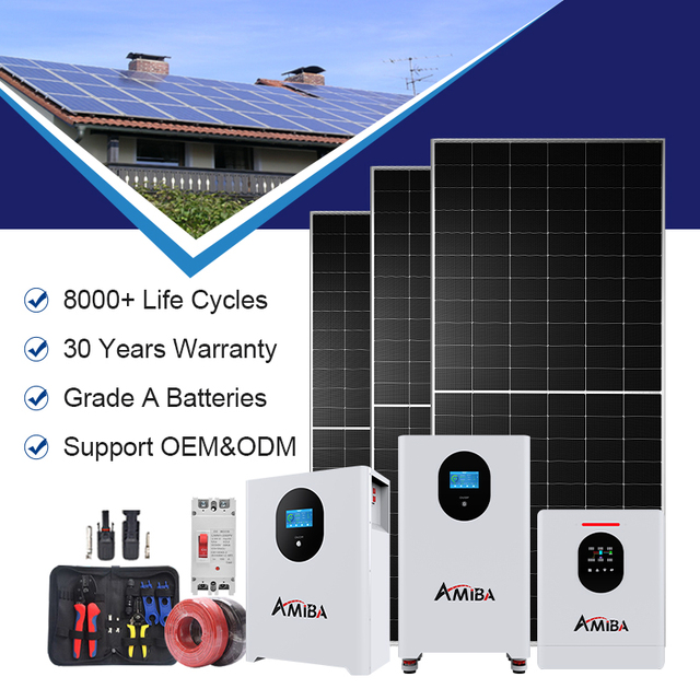 5KW 10KW 20KW Off Grid Solar System Complete Set with 48V 51.2V LiFePO4 Battery Home Solar Panel Kit
