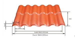 Tuiles en résine ASA de type baril, feuilles de toiture en PVC pour temple - Product Image 2