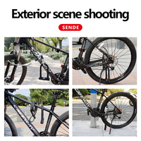 Antivol de vélo toutes saisons durable avec barre en U en acier massif, manille de précision et protection de cadre en silicone souple