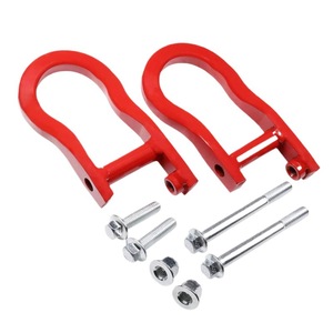 Kit de gancho de remolque para Chevrolet GMC, acero, rojo, 2 orificios, incluye accesorios de montaje - Product Image 5