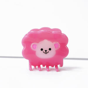 Pince à cheveux en acétate mignonne en forme de mouton de 5,2 cm, petite pince à mâchoires de dessin animé, accessoires de cheveux unisexes personnalisés pour les fêtes et le quotidien - Product Image 5