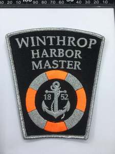 Personnalisé Merrow Border Réfléchissant <span class=keywords><strong>Winthrop</strong></span> Harbor Master Patch Fer sur Brodé Pompier Patch Badge pour Fire Dept. - Product Image 2
