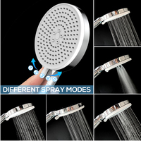 Pomme de douche filtrante avec douchette à main haute pression, 5 modes de pulvérisation, pomme de douche détachable, filtres adoucisseurs d'eau
