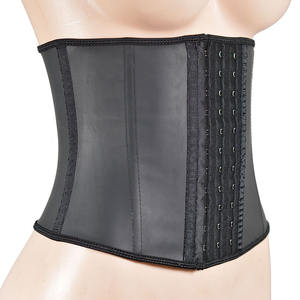 Latex Taille Formateur En Acier Désossé Corps Shaper Underbust Corset Cinchers Minceur Ceinture Ceinture - Product Image 5