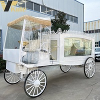 2024 moderne cercueil Chariot cheval corbillard funéraire chariot tiré par cheval à vendre cercueil chariot tiré par cheval/corbillard funéraire