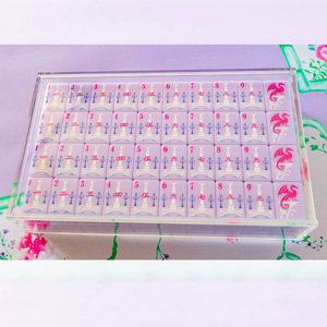 Jeu de Mahjong de Luxe Américain en Acrylique Gravé, Tuiles de Mahjong Violettes de Paris, Cadeau Idéal pour Fêtes en Famille, Vente Directe Usine - Product Image 4