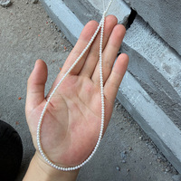 Nouvelle Arrivée Perles d'Eau Douce Naturelles Semi-Finies de 2-3mm, Forme Presque Ronde, Haute Brillance, en Fil