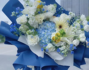 Nuovo fiore carta da imballaggio ispessita semplice elegante carta da regalo fiorista carta da imballaggio fatta a mano - Product Image 6