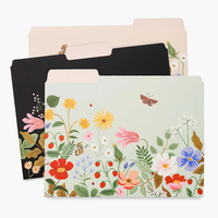 OEM Floral impreso A4 de papel de carpeta de archivo de documento de organizador