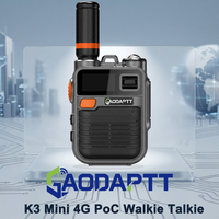 Radio portable 4G PoC GaodaPTT, mini talkie-walkie Linux, portée mondiale, boîtier métallique, fonction Push-to-Talk sur réseau cellulaire, radio bidirectionnelle