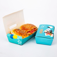 Emballage de hamburger en carton de qualité alimentaire avec logo personnalisé Boîte en papier à emporter pour hamburger recyclable