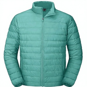 <b>Men's</b> Lightweight Packable Down Coat Waterproof Winter Hooded Jacket with 100% Down Filling Casual Storage <b>Pouch</b> - Product Image 1