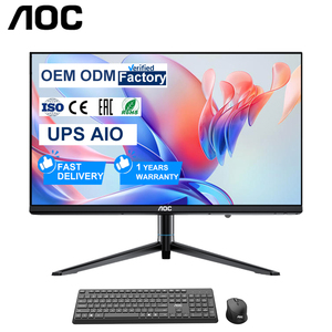Ordinateur de bureau de jeu <span class=keywords><strong>AOC</strong></span> <span class=keywords><strong>24</strong></span>'' N95 8 Go 256 Go SSD Monoblock Moniteur <span class=keywords><strong>AOC</strong></span> Tout-en-un PC de jeu AIO avec batterie UPS - Product Image 1