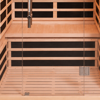 Sauna sec en bois massif de pruche canadienne pour 2 personnes avec chauffage infrarouge au carbone