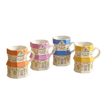Nouvelle Arrivée Tasse en Céramique Maison de Noël Sous Glaçure avec Poignée pour Café, Lait et Usage Personnel