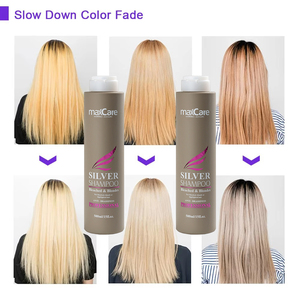 Shampoo <span class=keywords><strong>violet</strong></span> anti-jaunissement de qualité supérieure pour cheveux blonds et gris, à usage professionnel en salon, par Maxcare Wholesale. - Product Image 4