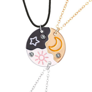 Friendship <strong>Necklaces</strong> <strong>for</strong> <strong>3</strong> | BFF Chains <strong>for</strong> <strong>3</strong> | Sun, Stars &amp; Moon Threesome <strong>Necklaces</strong> | Black, Gold &amp; Silver | Gifts <strong>for</strong> <strong>Sister</strong> - Product Image 5
