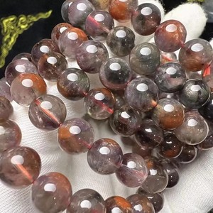 Bracciale in Cristallo di Quarzo Auralite 23 Naturale AAAAAA Meihan, Perle Lisce Rotonde per Creazione di Gioielli, Design e Regalo - Product Image 5