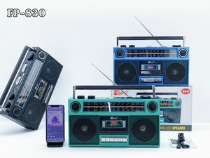 NUEVO FP-830 Radio Portátil Retro Clásico Estilo Años <span class=keywords><strong>80</strong></span> con Reproductor y Grabador <span class=keywords><strong>de</strong></span> Casetes, Radio FM/AM/SW1-2, Altavoz Inalámbrico BT - Product Image 3