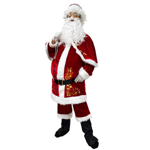 Costume de Père Noël Yi Xiaoyi pour homme adulte, ensemble de tenue de Noël en velours pour scène, tailles M-6XL - Product Image 3