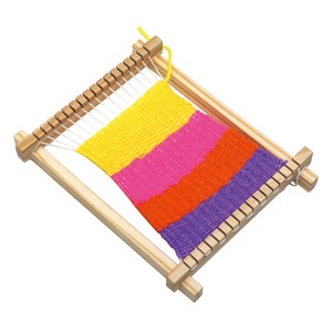 DIY ensamblado de madera hecho a mano <span class=keywords><strong>telar</strong></span> creativo <span class=keywords><strong>antiguo</strong></span> hilado lana máquina de tejer Ciencia Educativa tecnología pequeños juguetes para - Product Image 5